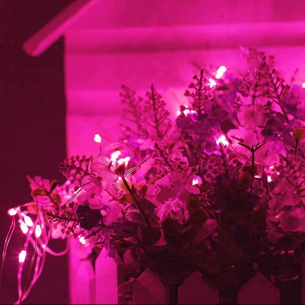 16 Pack 30 Led Fairy Lights Battery Operated String Lights 10 Feet Waterproof Twinkle Lights Mason Jar Lights Silver Wire Firefly Lights For Pink