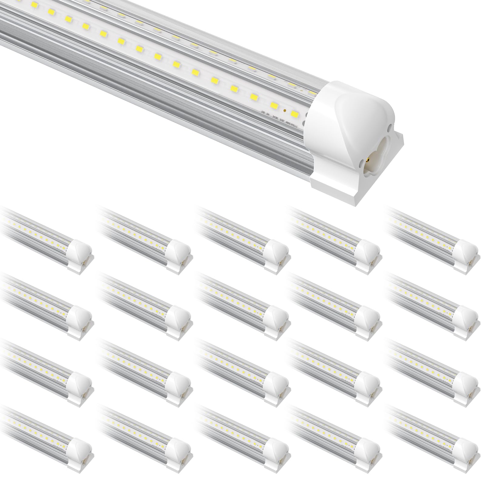 SUSLUM 20-Pack 4FT T8 LED Shop Light, 42W 6300 Lumen 5000K Daylight, Linkable with Plug Shop Lights for Garage Ceiling Workshop 