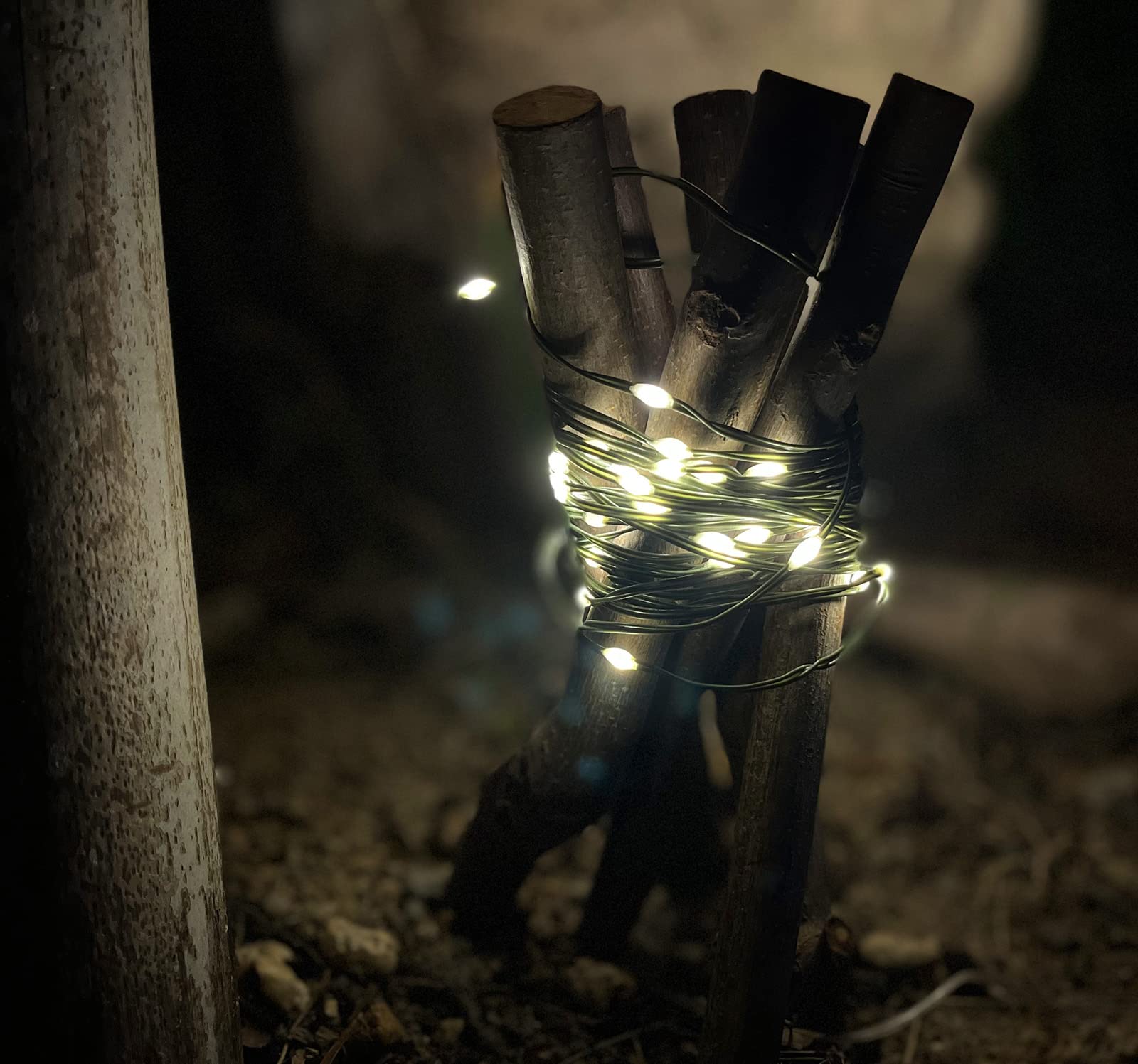 Magicnight Short Mini Garden Lights Solar Powered Waterproof Fairy Lights Outdoor Garden String, Green Wire, Warm White,5M 50Leds,2 Pack