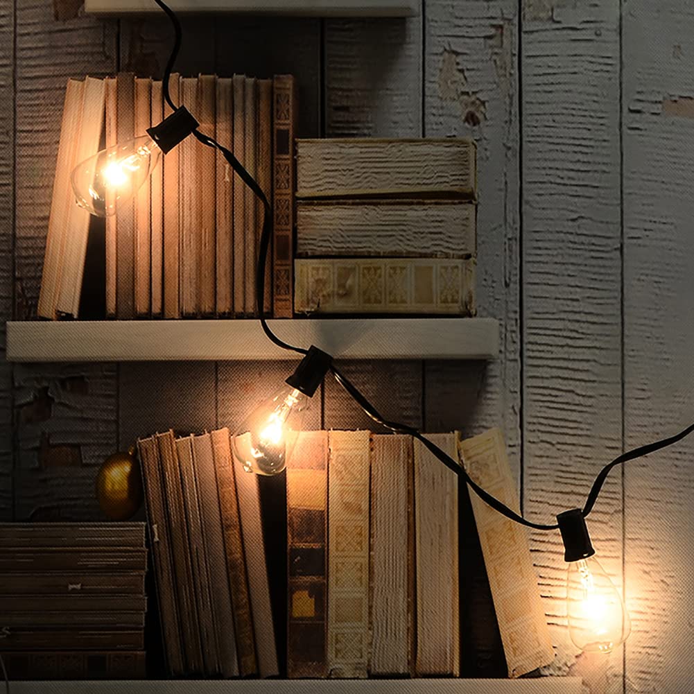 Konictom 7W Edison Replacement Light Bulbs, Clear Glass C7/E12 String Lights, 10 Pack