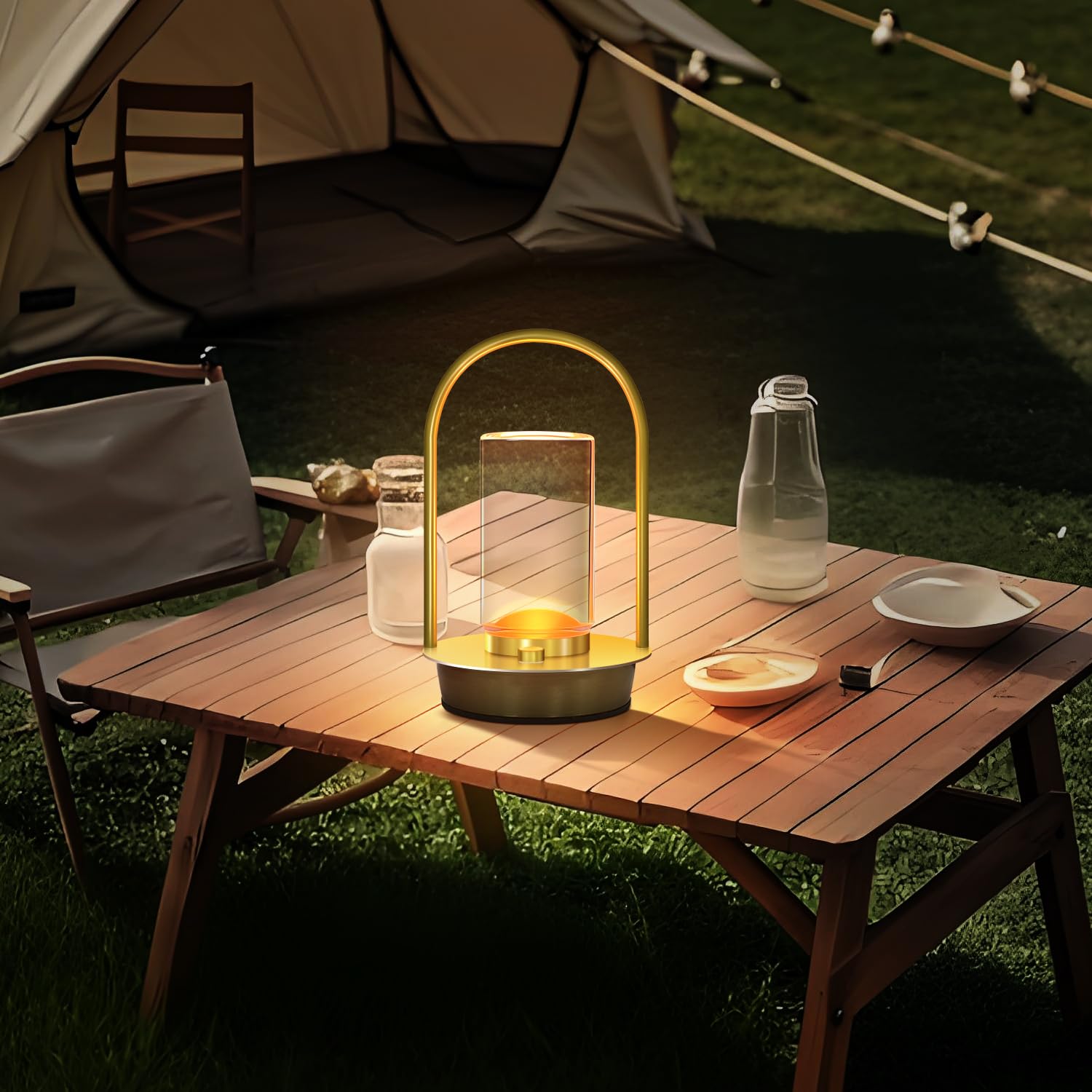 Portable Outdoor Table Lamps Set Of 2, Cordless Table Lamp 3 Colors Dimmable Table Lamps Rechargeable Small Table Lamp For Livin