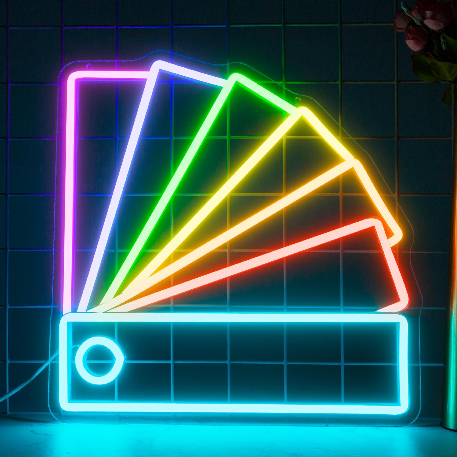 Saly Ror Paint Studio Palette Neon Sign Led Light for Wall Decor, Neon Lights for Business Sign Gift, Neon Led Light for Store S