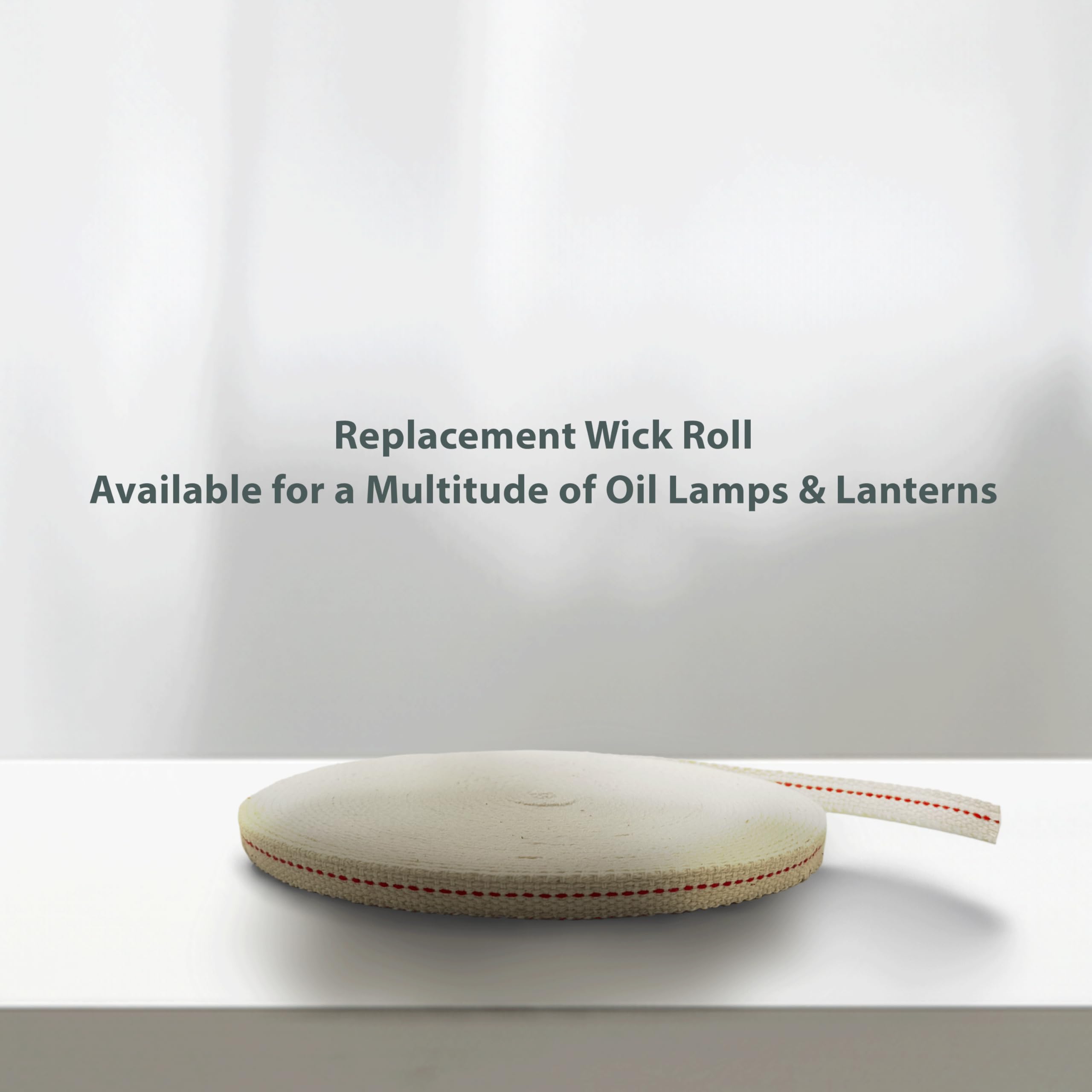 LIGHT OF MINE Cotton Flat Wick for Lanterns and Oil Lamps, 3/8in x 33 Roll, Model AX-AY-ABHI-114960
