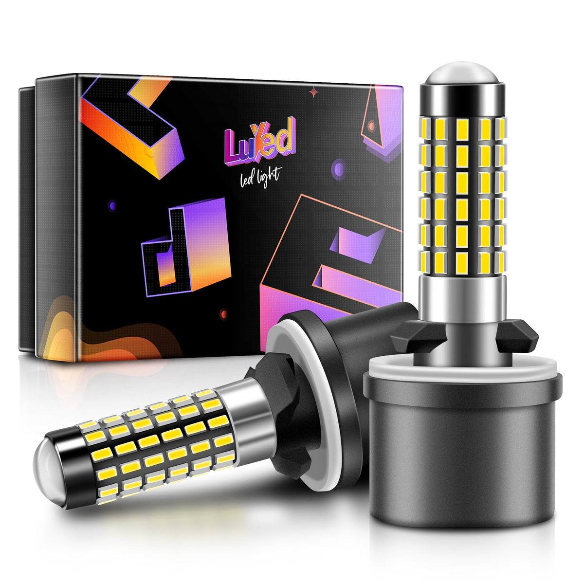 Luyed 880 Led Fog Light Bulb 3000K Amber Yellow 300% Super Brighter 1:1 Mini Size 886 890 892 893 Led Bulb With Projector For Fo