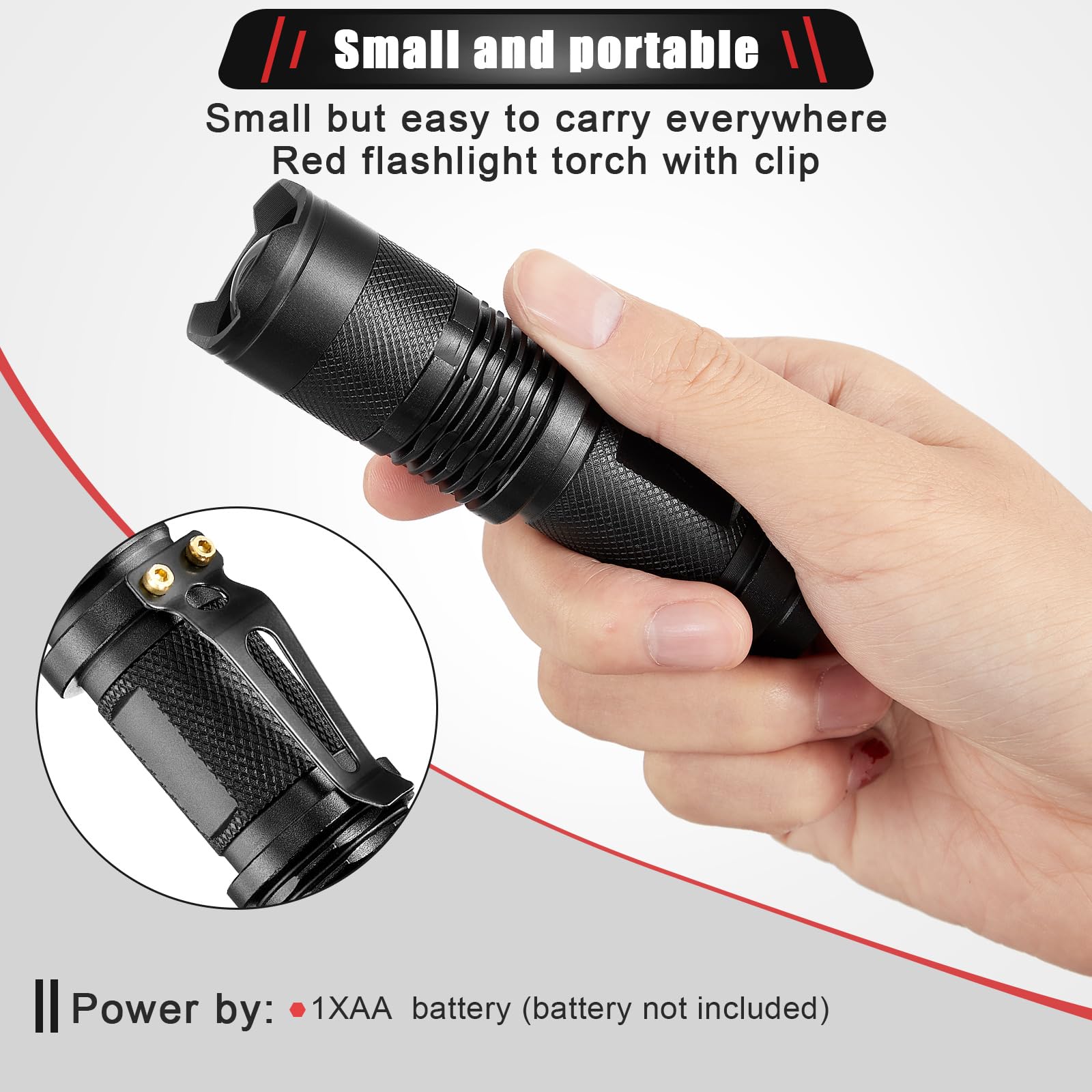Honoson 16-Piece Red Light LED Flashlight Set, Scalable Lens Filter for Night Astronomy & Aviation, Model DE-Honoson-4840