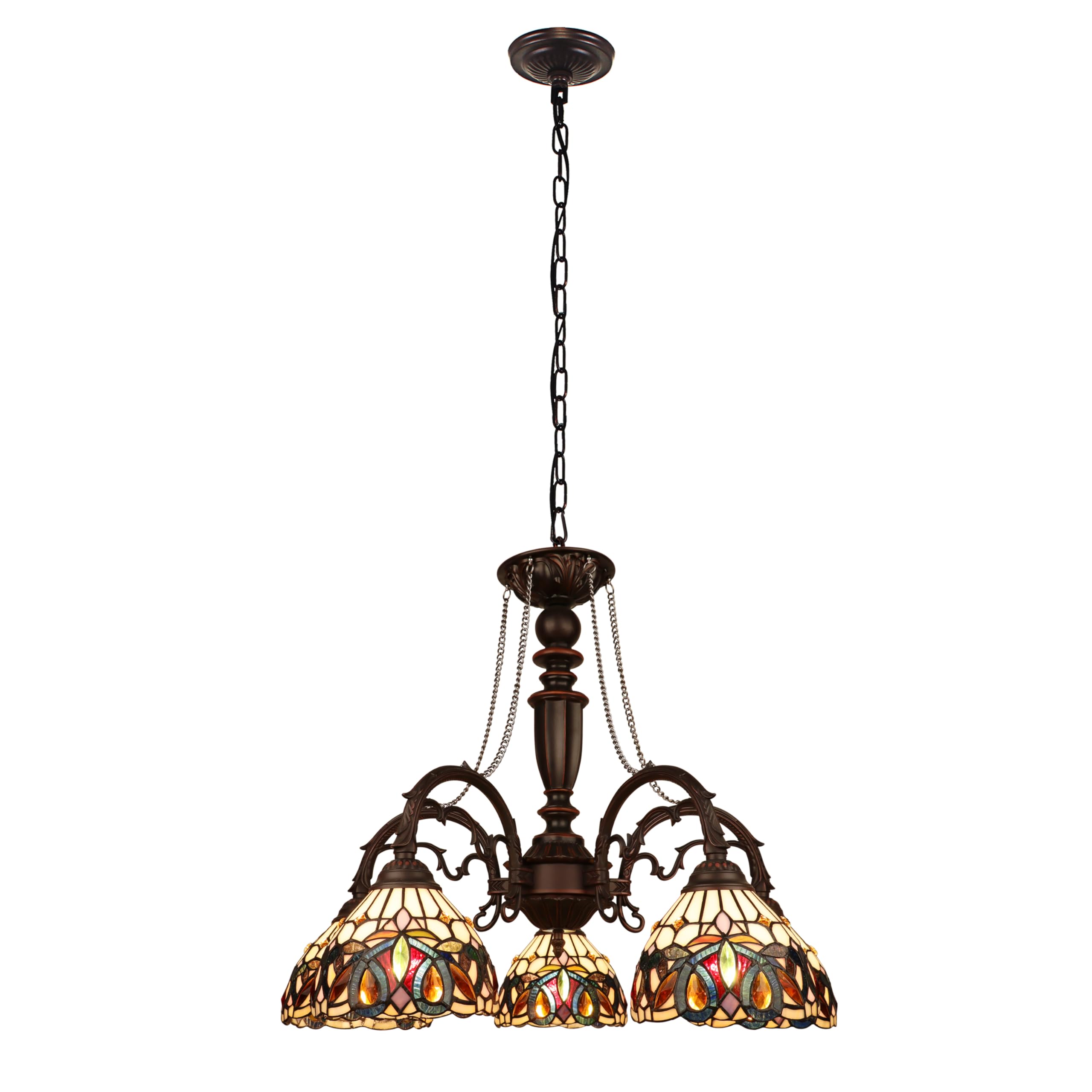 SERENITY Victorian-Style 5-Light Dark Bronze Finish Large Chandelier 27 Wide