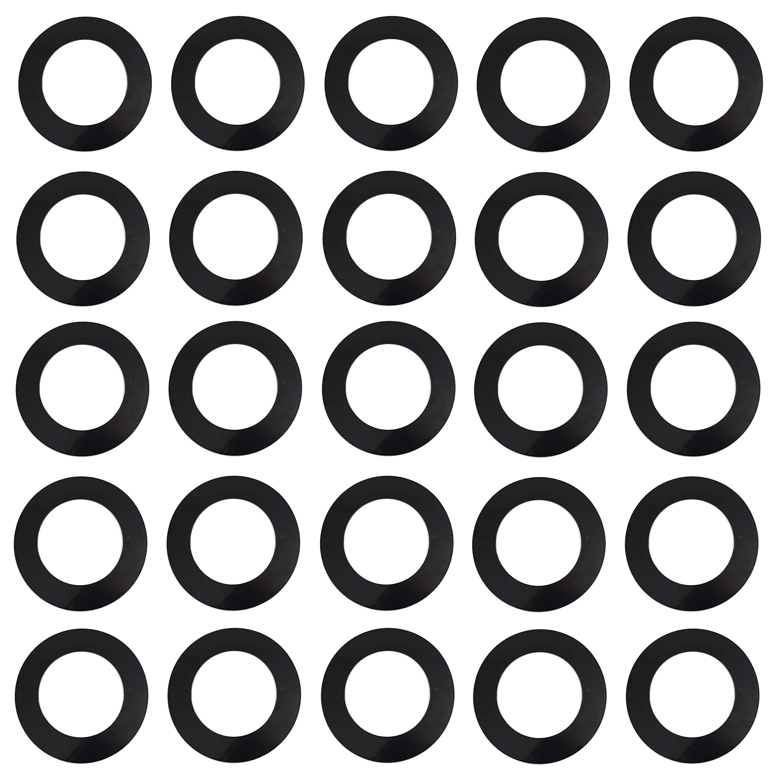 JSP Manufacturing Trim Rings for 10in Recessed Lights, 25 Pack, Plastic, Black