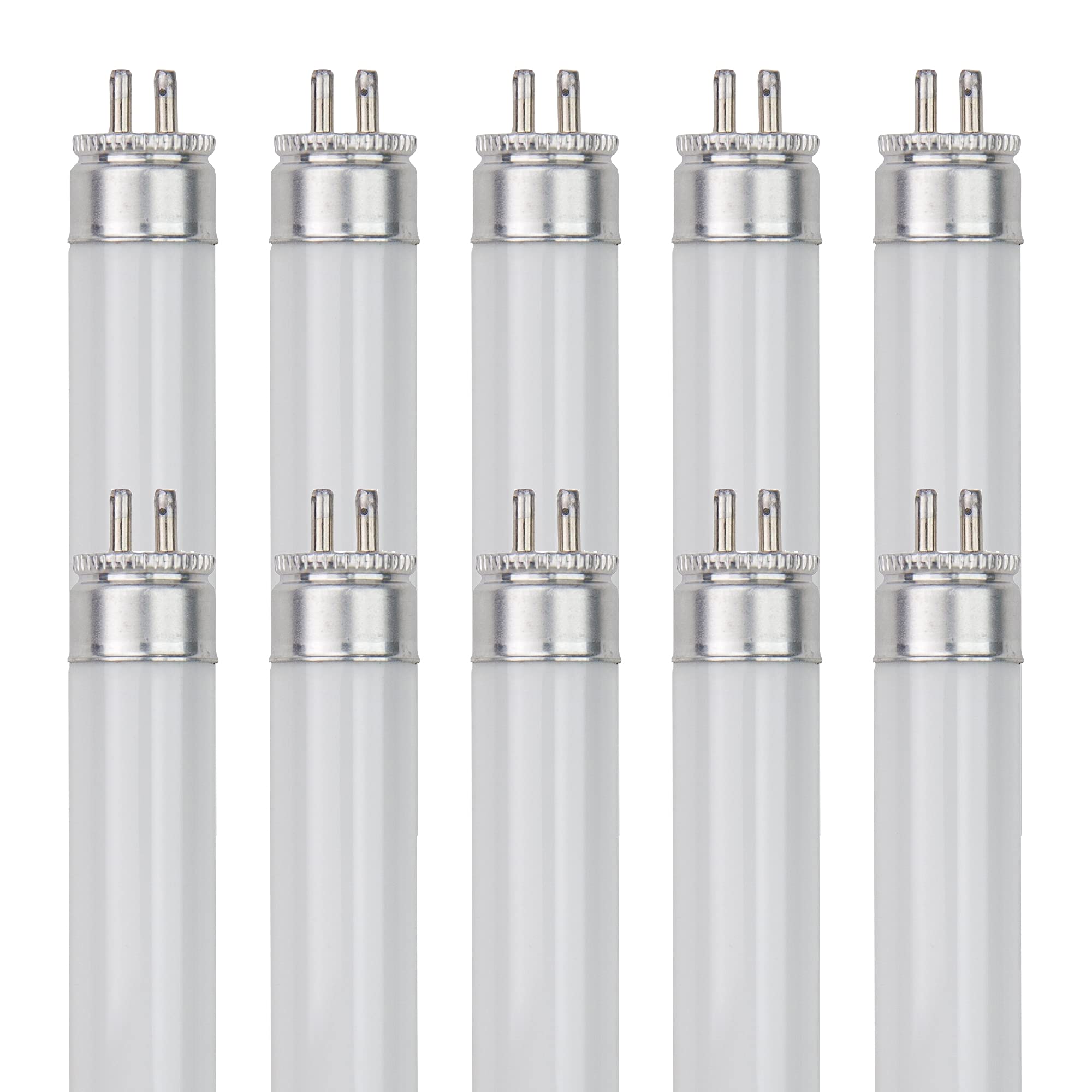 Sunlite T5 Linear Fluorescent Lamp 8W 310 Lumens 6500K Daylight Mini G5 Bi-Pin Base 10 Pack