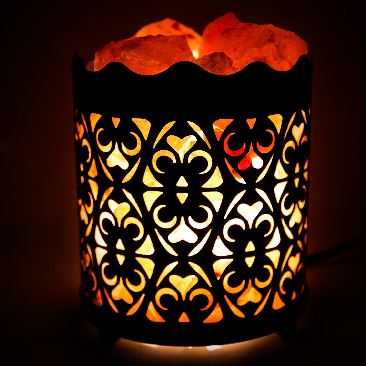 CRYSTAL DECOR Himalayan Pink Salt Lamp with Dimmer Cord & Bulb, Flanigan Color, Model 43219-88545, Crystal Material