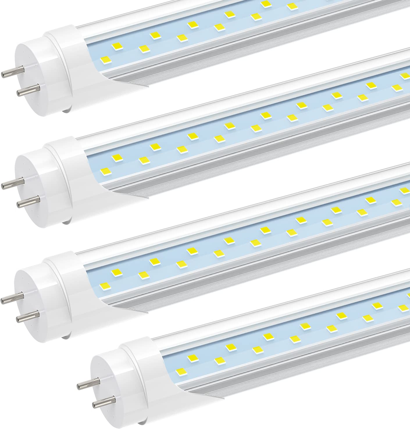 Jesled 2Ft T8 Led Type A+B Tube Light, 12W(30W Equivalent), 1680Lm, 6000K, Plug And Play Or Ballast Bypass, 24 Inch F20T12 Fluor