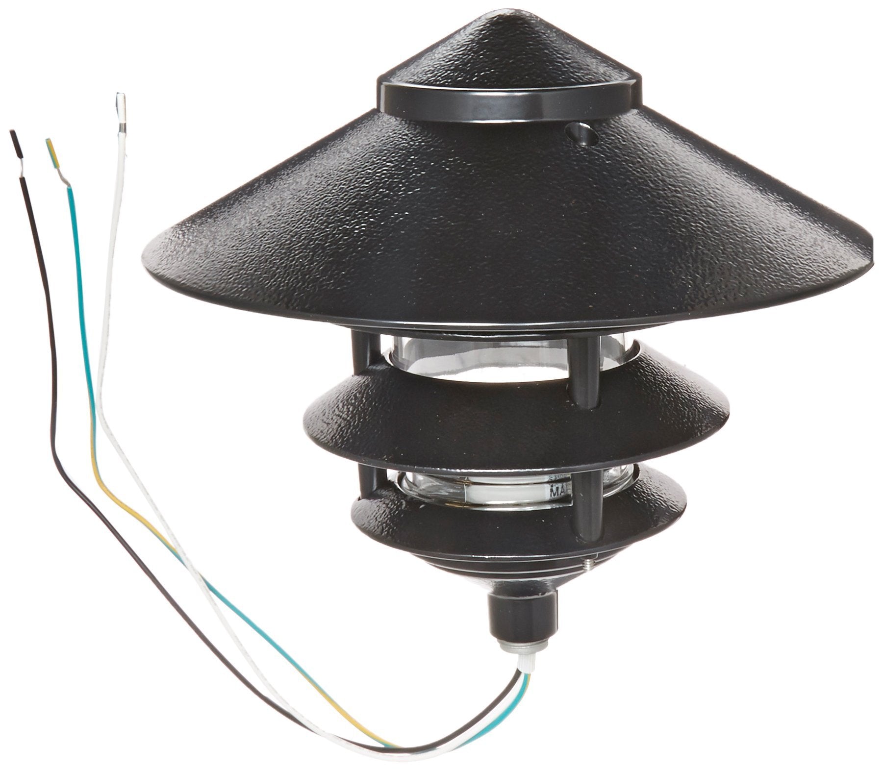 RAB Lighting LL23B Incandescent Landscape Light Fixture, Black, Glass Material