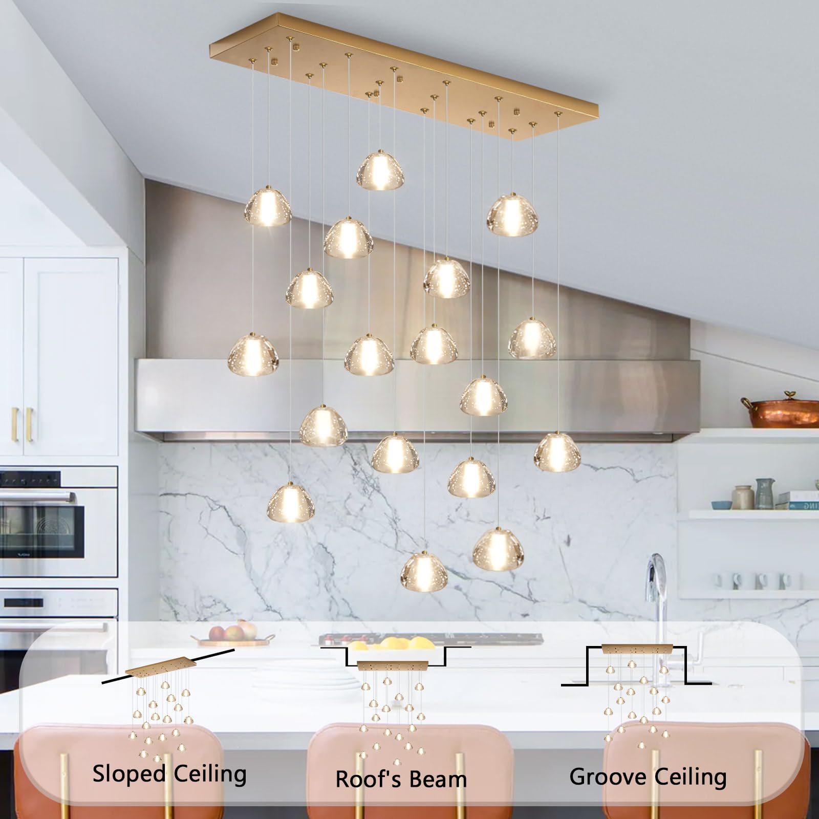Crystal Chandeliers For Living Room Dining Room Light Led Pendant Lights Fixtures Lighting Chandelier For Foyer Entrance Gold
