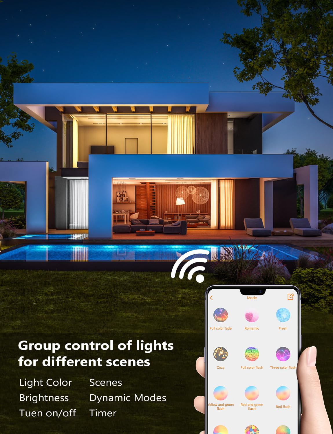 Smart Recessed Lighting 6 Inch Control With App & Alexa, 16W 5000K High Brightness Color Changing Rgbw Smart Canless Led Recessed Lights Dimmable Downlight With Junction Box -4Pack