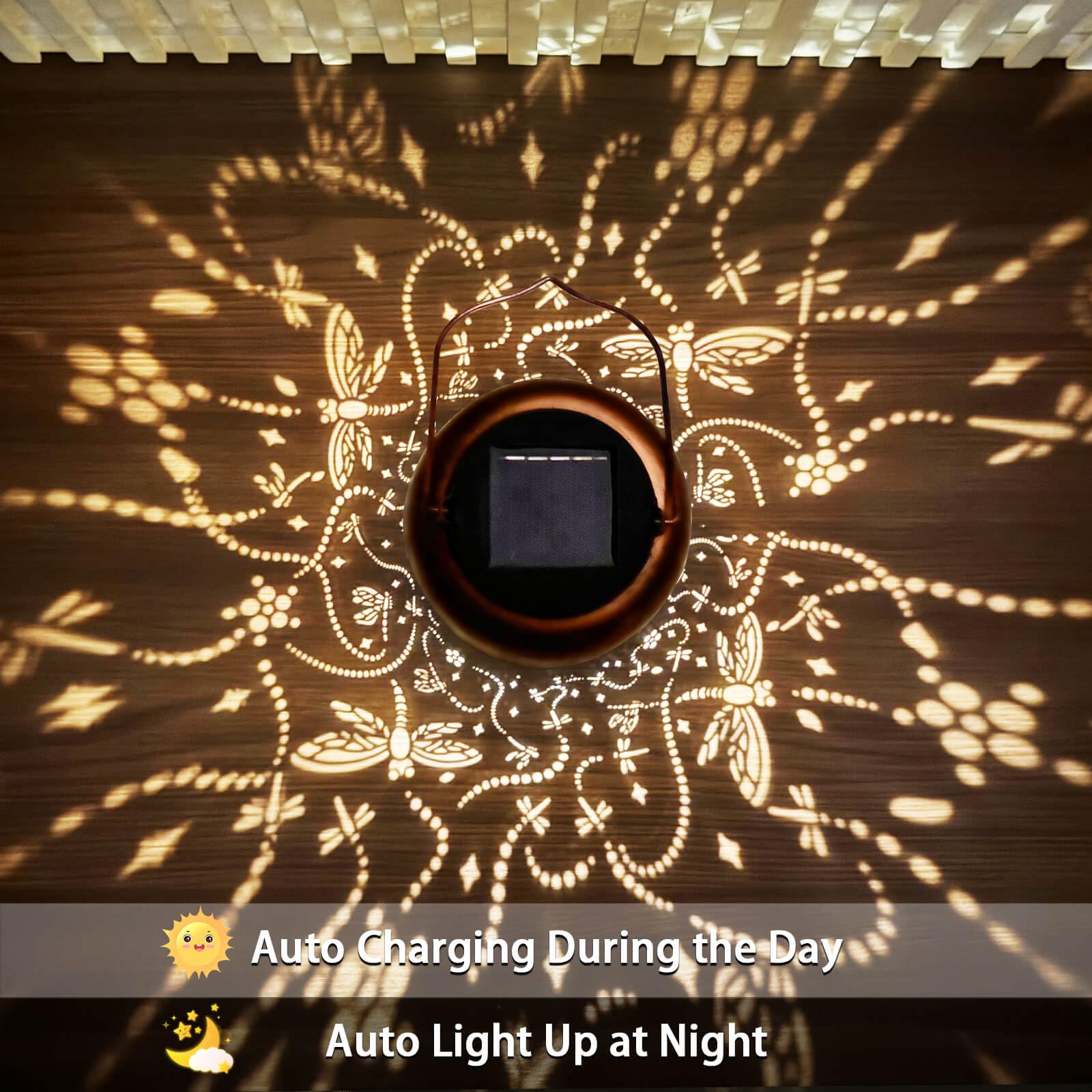 Solar Lanterns, Solar Powered Outdoor Lanterns Waterproof, Dragonfly Hanging Lantern Lights Waterproof Led Decorative Garden Light - Outdoor Garden Decoration For Patio, Yard, Pathway, Landscape