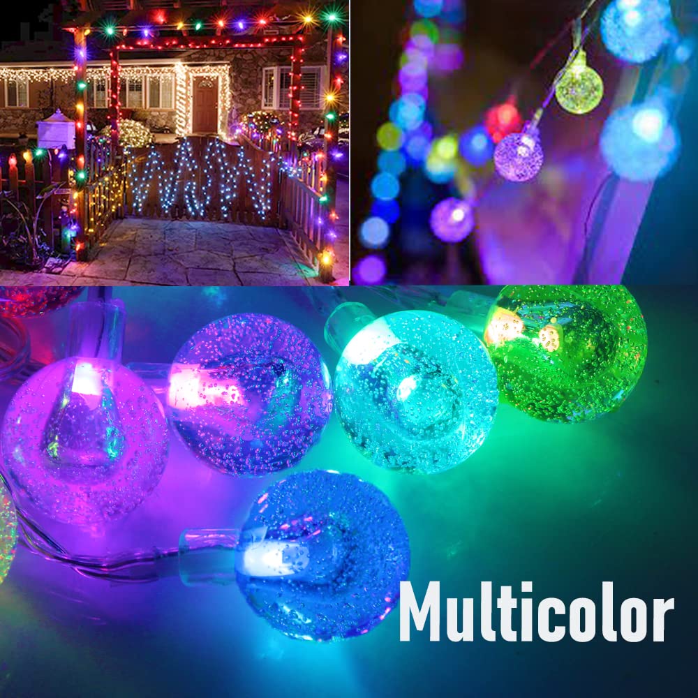 Mocalido 50ft Color Changing Globe String Lights - 75 LED USB Powered Fairy Lights for Bedroom & Camping Decor