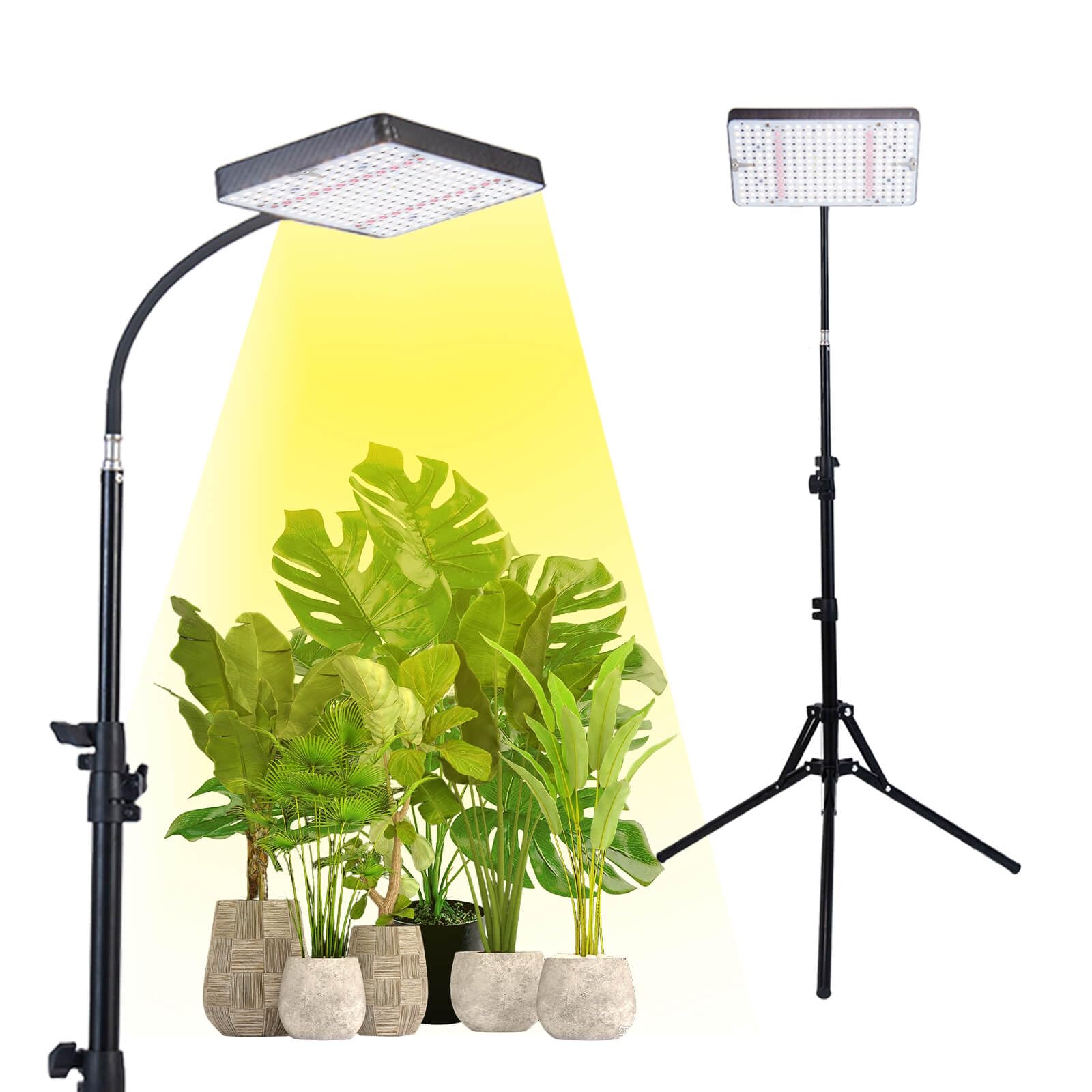 Grocruiser Tall Bonsai Tree Grow Light With Stand, 25 Watt Standing Plant Growing Lamps For Large Houseplants, Adjustable 12&quot;-48&quot; Tripod Stand Grow Light, Daisy Chain Function, On/Off Switch