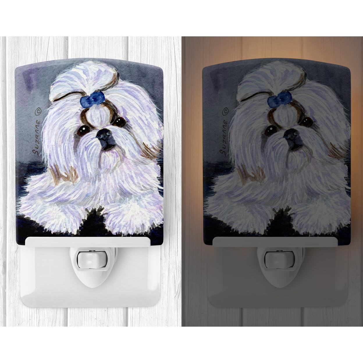 Carolines Treasures Shih Tzu Ceramic Night Light, UL-Certified, 6x4x3 inches, Multicolor, Model SS8685CNL