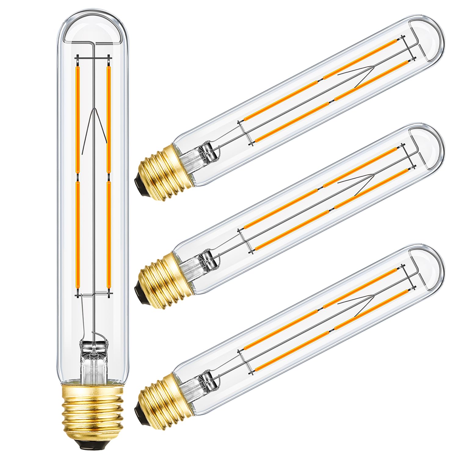 Leools Dimmable E26 Light Bulb 8W Equal 75 Watt Led Light Bulb Warm White 2700K Ac120V Edison Light Bulbs 75 Watt 800Lm Clear T1