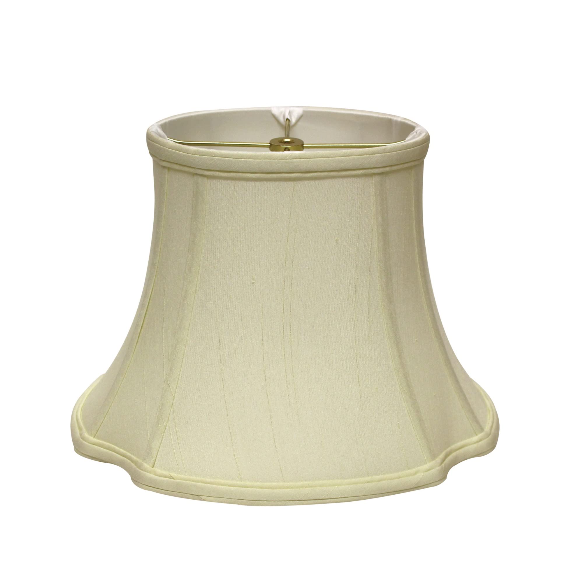 Cloth & Wire Slant Inverted Corner Oval Softback Lampshade with Washer Fitter, Egg