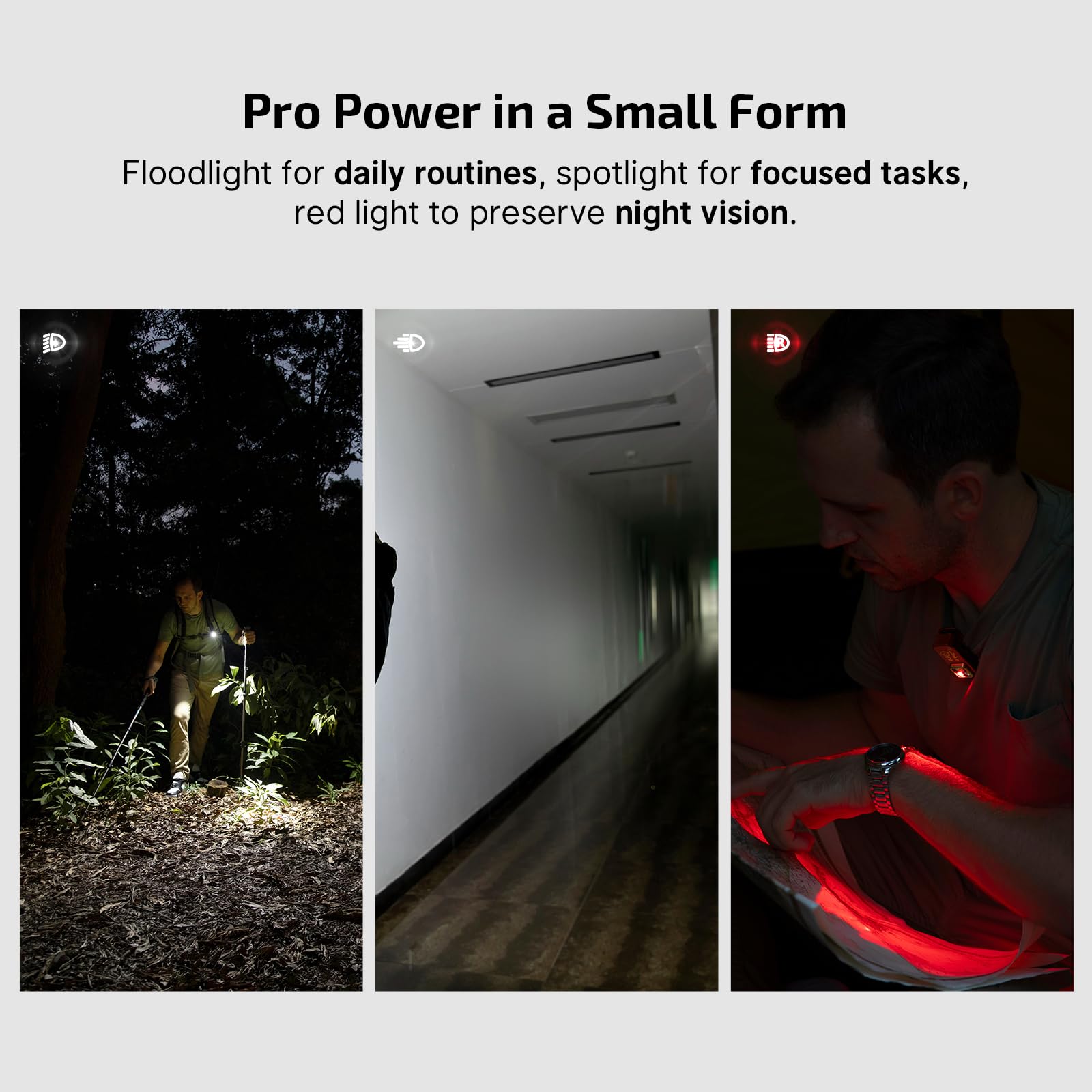 OLIGHT Oclip Pro EDC Flashlight, Rechargeable 500 Lumens, Type-C Charging, Magnetic, Red, Model OCLIPPRO-FS-300000