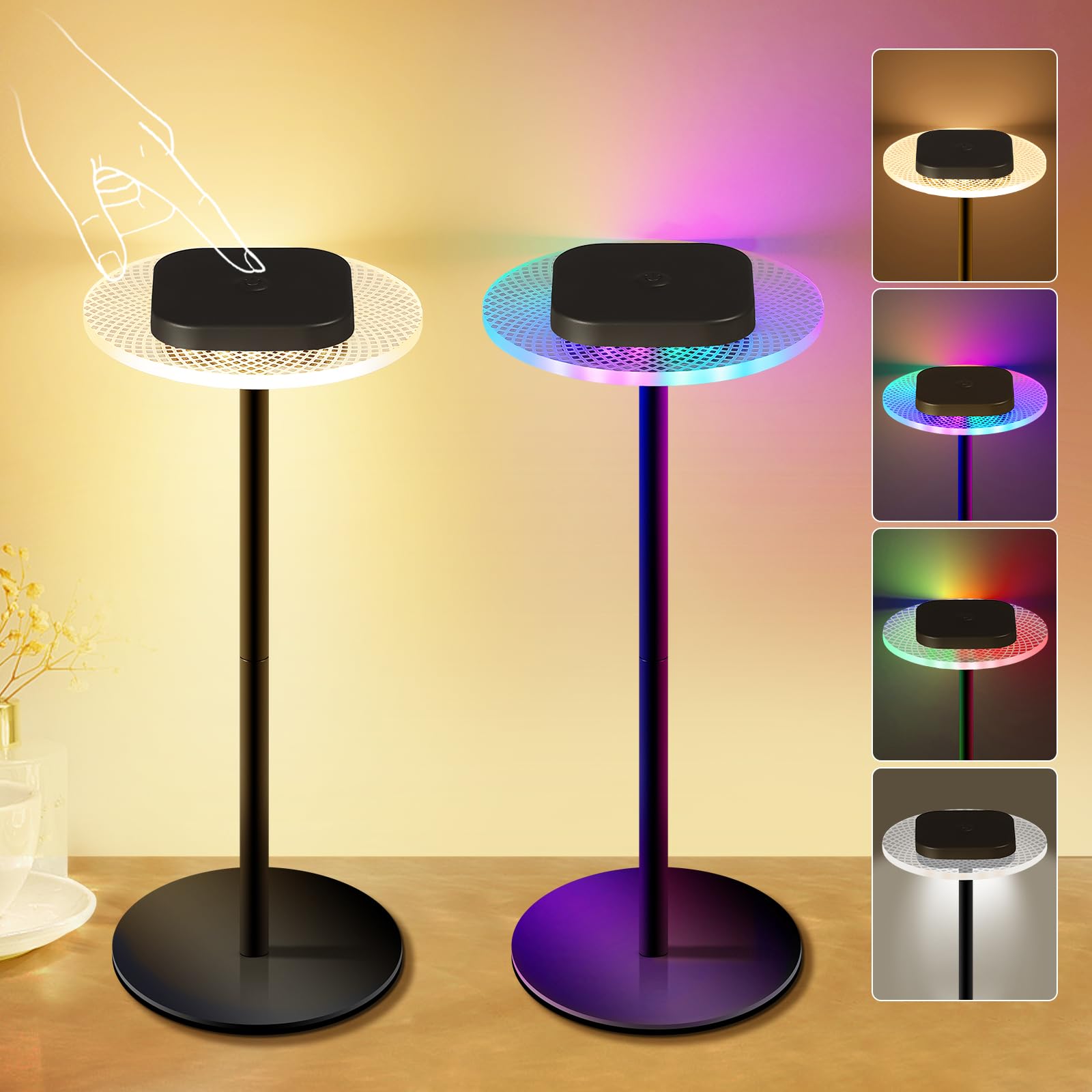 LOFTEK Cordless Table Lamps, Rechargeable Table Lamp, Up to 55 Hrs Ultra-Long Battery Life, Eye-Friendly, Touch Dimming, Portabl