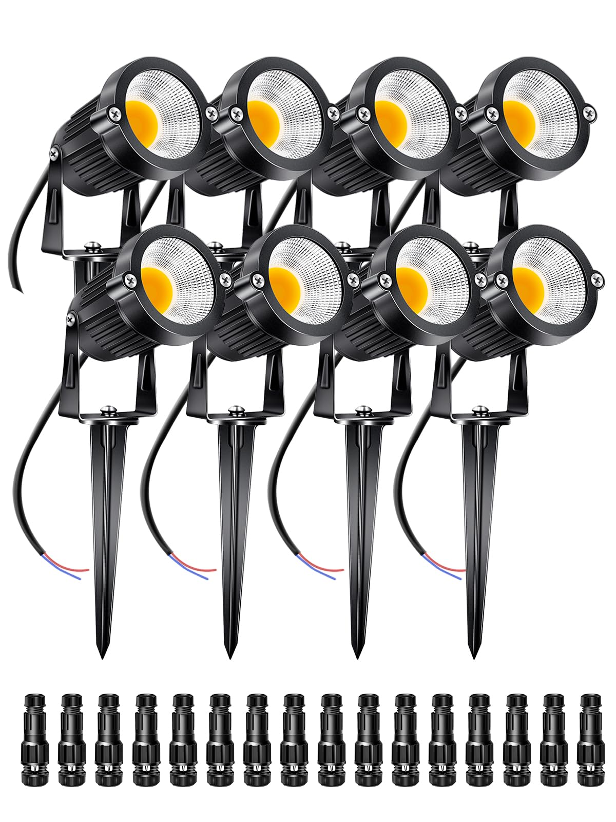 Aledeco 5W Low Voltage Landscape Lights, 12V Led Spotlights, 3000K Warm White, Waterproof, 