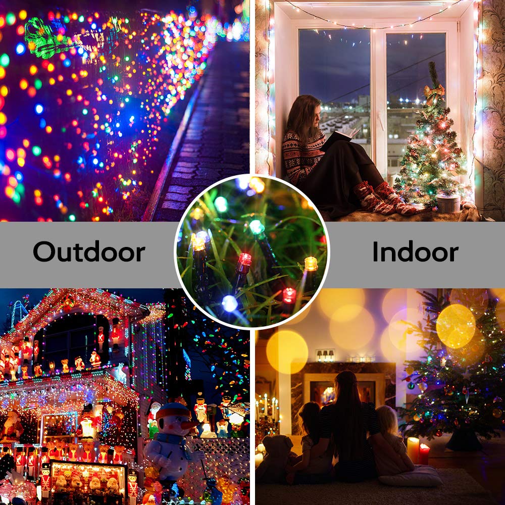 Joomer Battery Christmas Lights, 33Ft 100Led Fairy Lights Battery Operated Timer 8 Modes Waterproof For Outdoor Home Garden Part