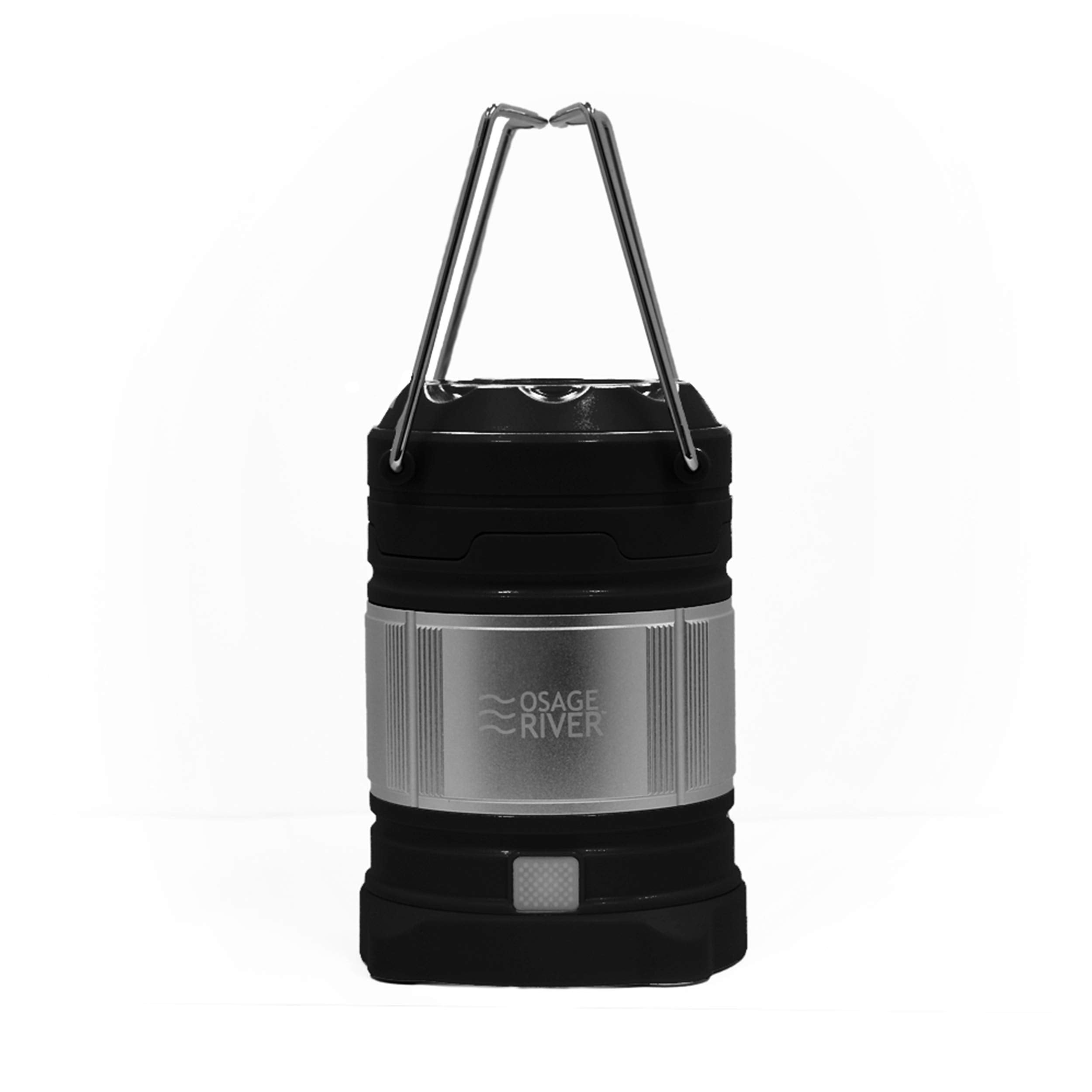 OSAGE RIVER Camping LED Lantern with USB Power Bank, Rechargeable, Black