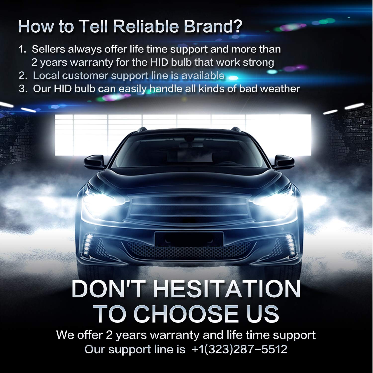 Sinoparcel D5S Hid Headlight Bulb With Integrated Ballast - 6000K 35W Xenon Replacement High Low Beam Bulb - Pack Of 1