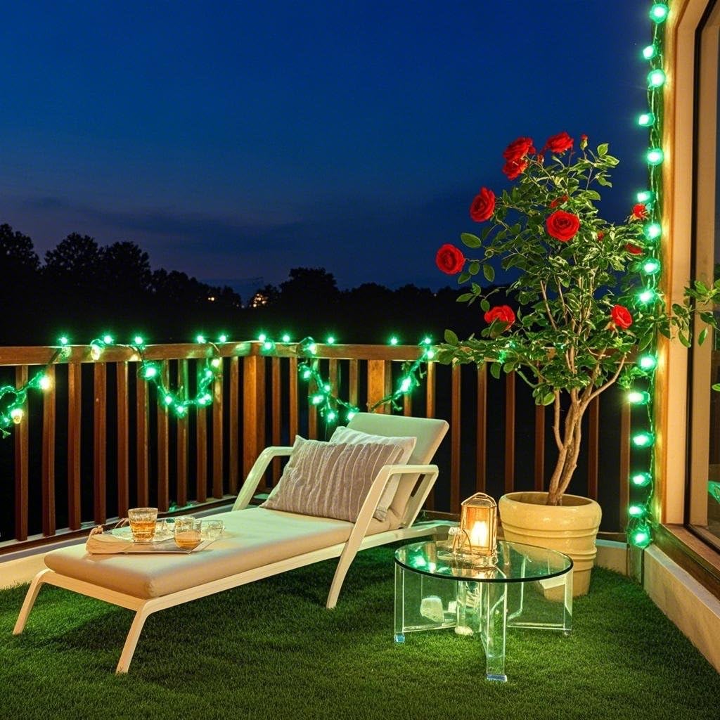 Jinbest 200 Led Green Christmas Lights, Ul Certified 66 Ft Green Wire Decorative Lighting String, For Indoor And Outdoor Trees,