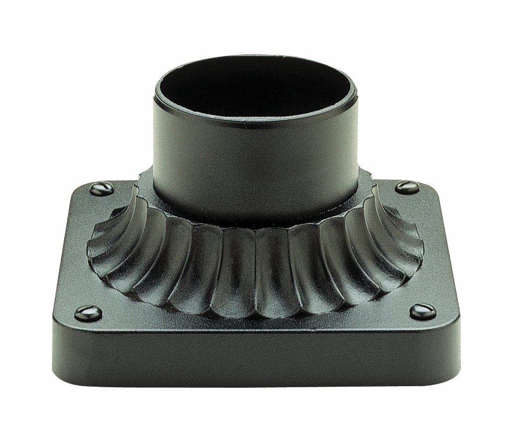 TRANS GLOBE Lighting 100 BK Outdoor Canby 5.5 Post Base Mount, Black, 3 Diameter at mounting Bracket