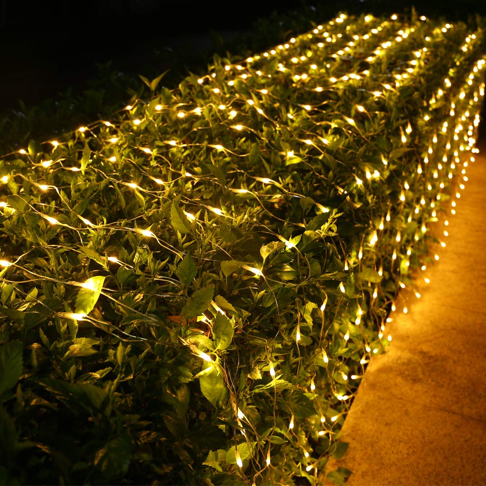 Joomer Christmas Net Lights - 2Pack 12Ft X 5Ft 360 Led Plug-In Mesh Lights, Waterproof With 8 Modes, Timer, Connectable For Bush