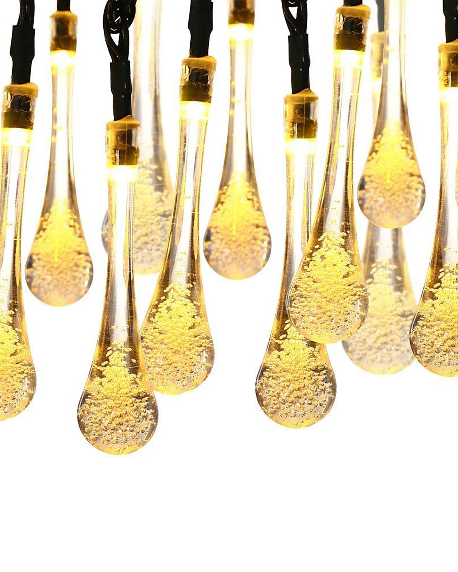 Homesake 50-LED Fairy Copper String Diwali Lights 5m Waterproof, 3AA Battery(Not Included), Warm White (Water Drop)