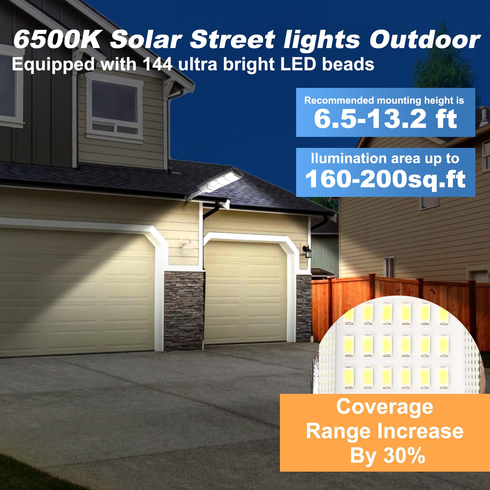 Ewiqirao Solar Lights Outdoor Waterproof 2 Pack - Solar Flood Lights Outdoor Motion Sensor Led 6500K Solar Security Lights Remot