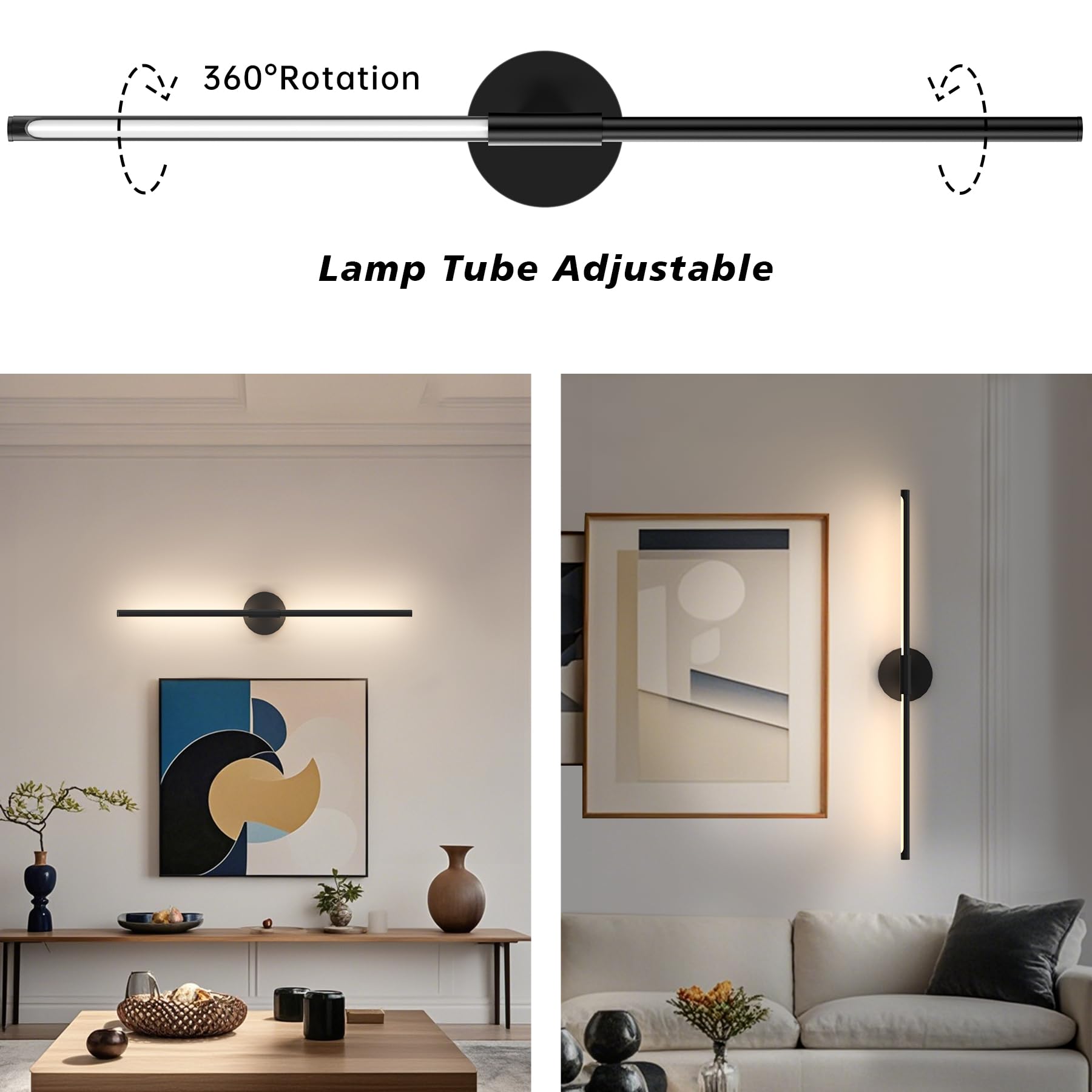 Topported Battery Operated Wall Sconces,31.5 Inch Dimmable Battery Wall Sconce With Remote Control,3 Color Temperatures,Recharge