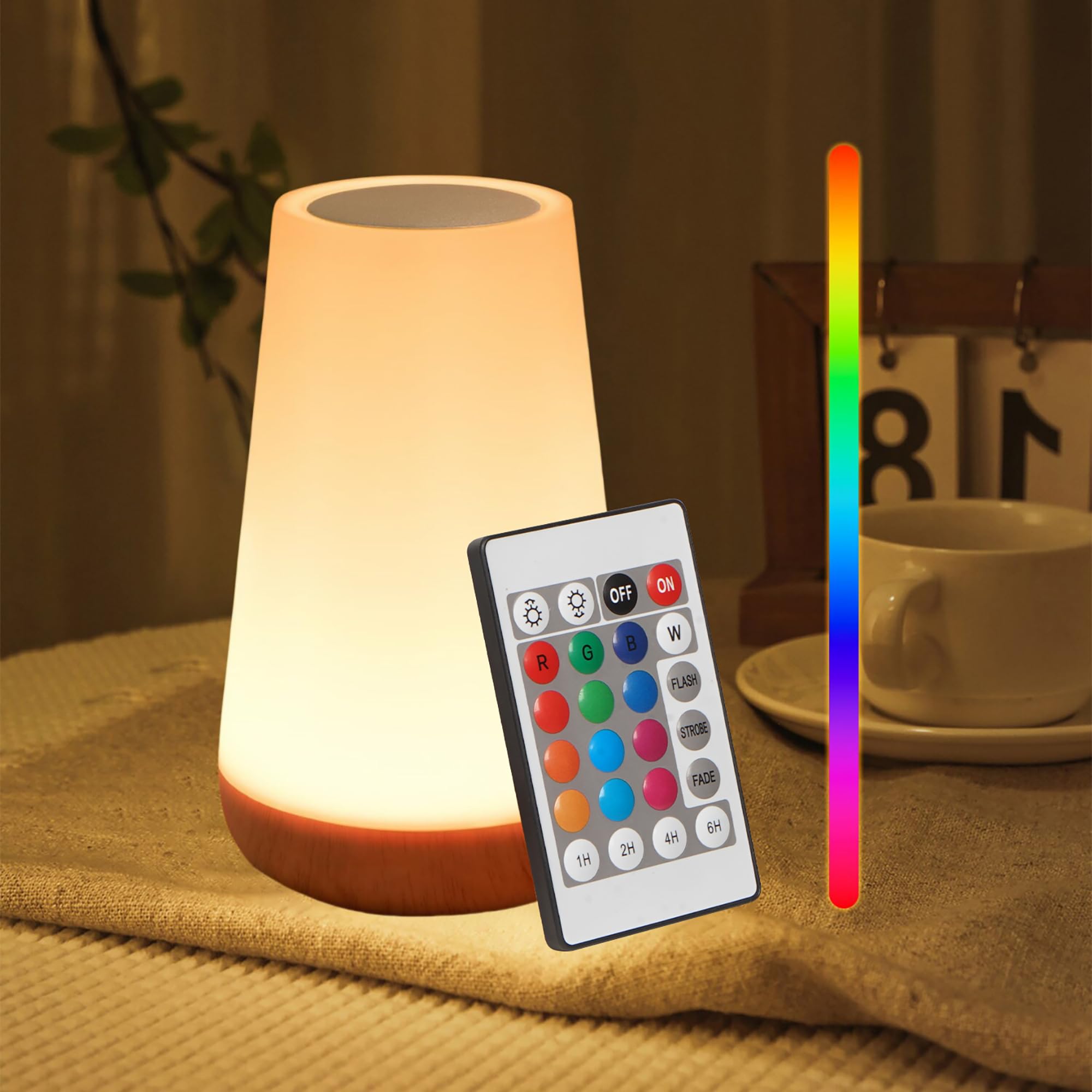 LHYueTong LED Night Light, Rechargeable Touch Light, 13 RGB Colors, Model 801, Pack of 1, Color 801