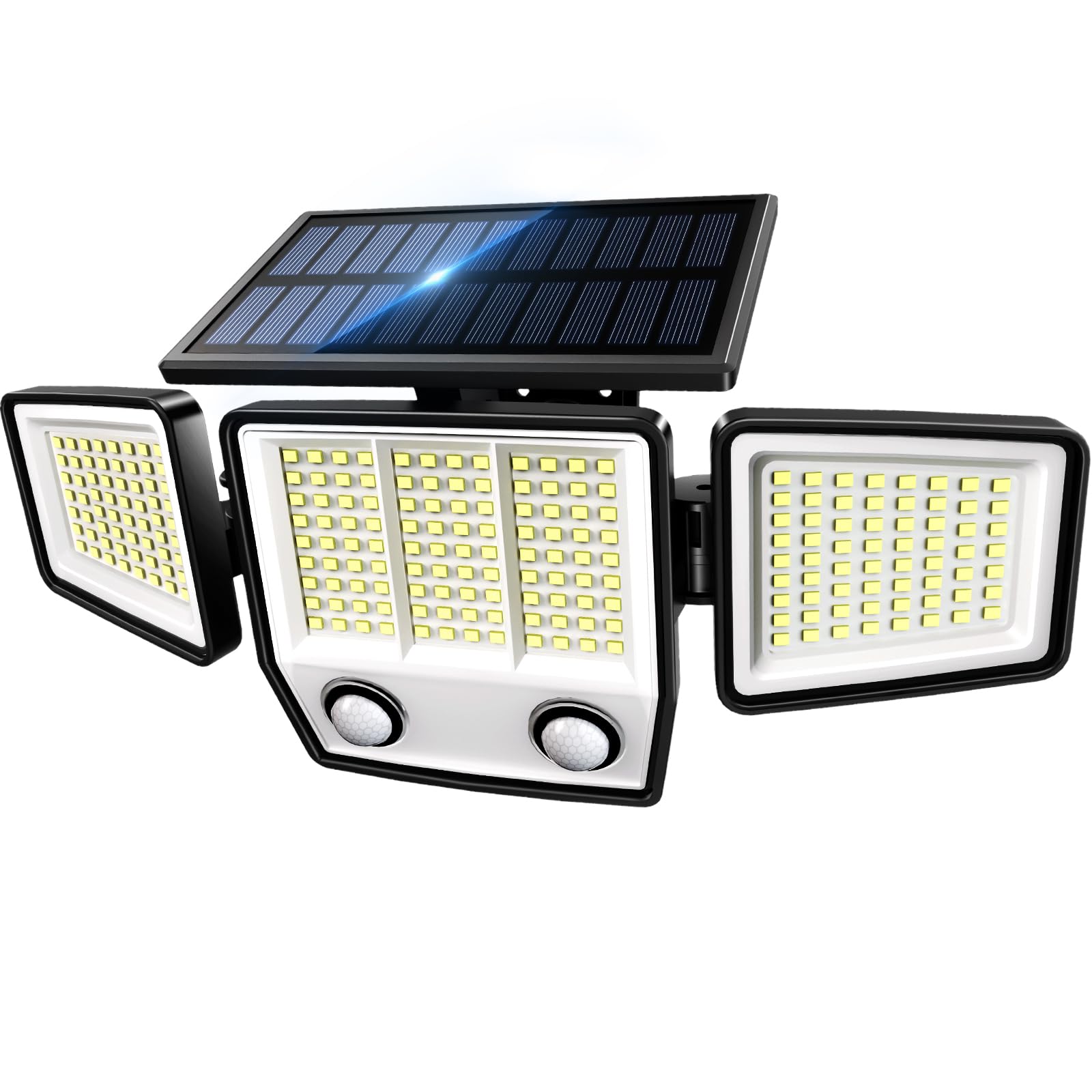 MDCMDCM Solar Motion Sensor Outdoor Lights - 3000LM, 3 Modes, IP65 Waterproof, 270° Illumination, 1 Pack