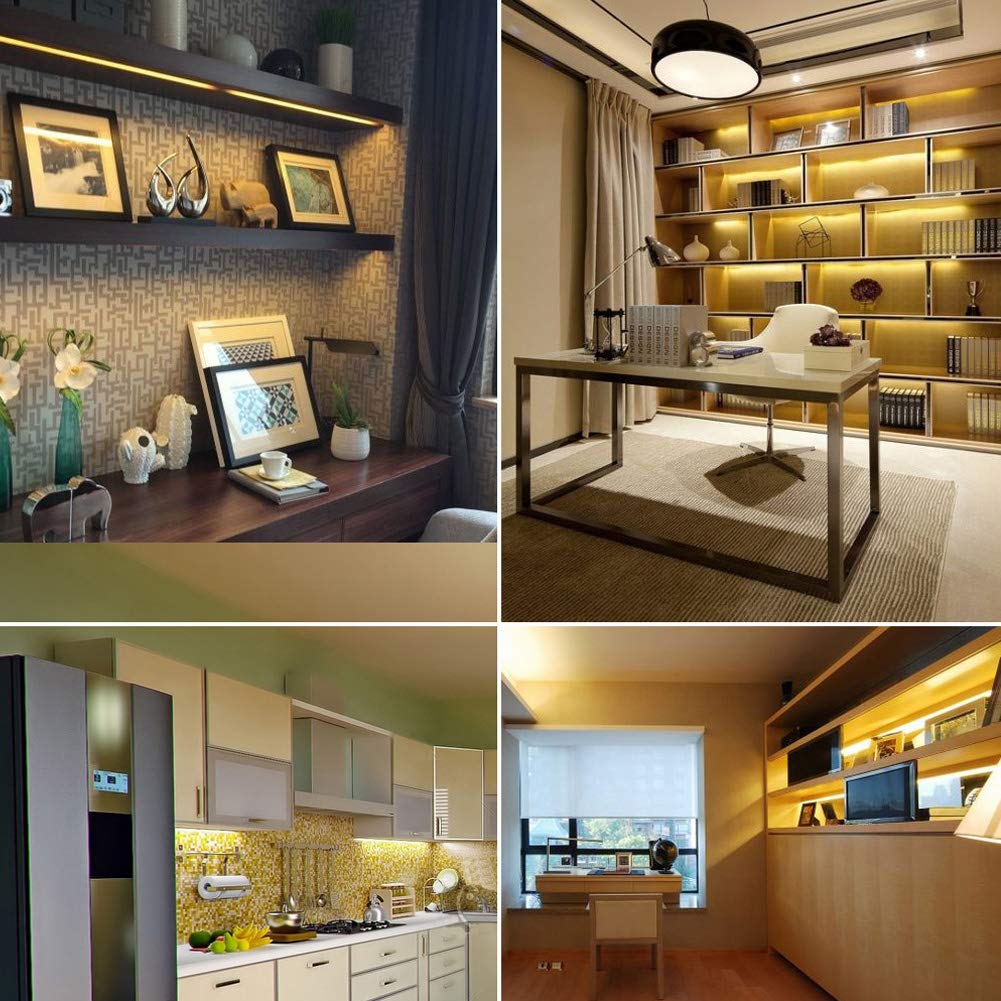 LAIFUNI Dimmable Under Cabinet Lighting, Color Temperature Changing LED Light Bar, Daylight to Warm White Lights, Remote Control