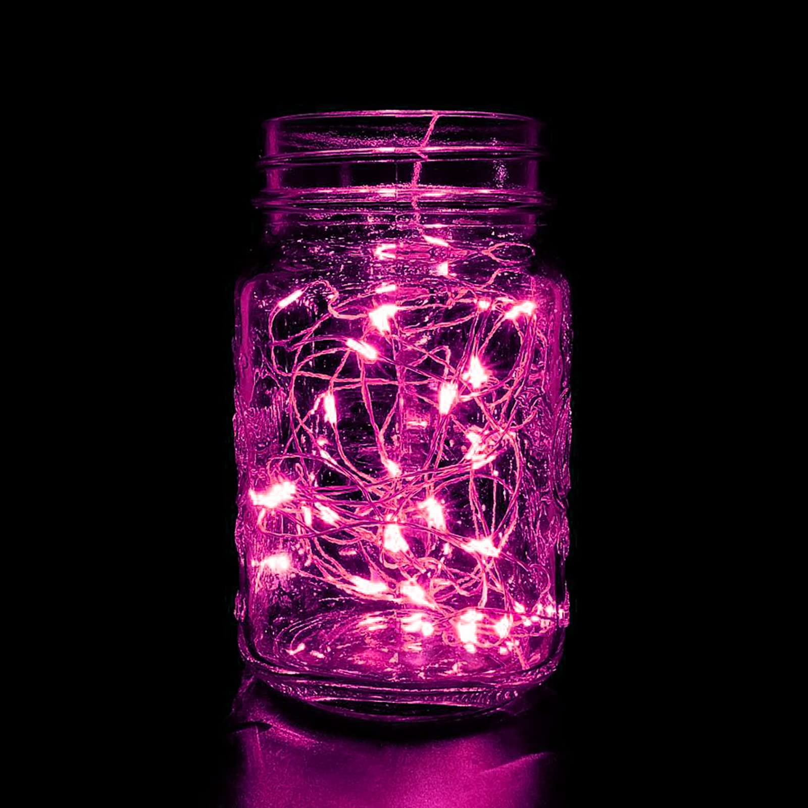 BHCLIGHT 66Ft 200 LED Pink Fairy Lights Waterproof String Lights, 8 Modes for Outdoor/Indoor Decor, Model MLS-D4.5V1.35WUC-O