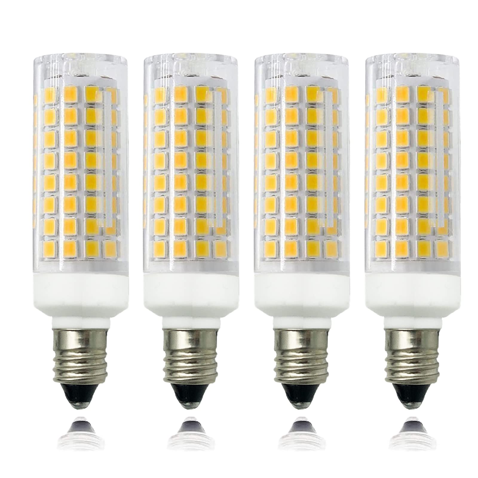 HXWY E12 LED Bulb 7W Dimmable 120V 730LM Candelabra Base Pack of 4 Warm White 3000K