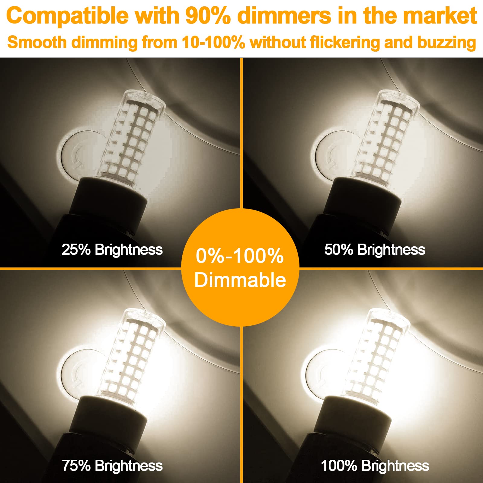 Dumiloo E11 Led Bulb Dimmable, 75 Watt Halogen Equivalent, 7W Natural White 4000K, T4 Mini Candelabra Base, Jde11 120V 75W For C