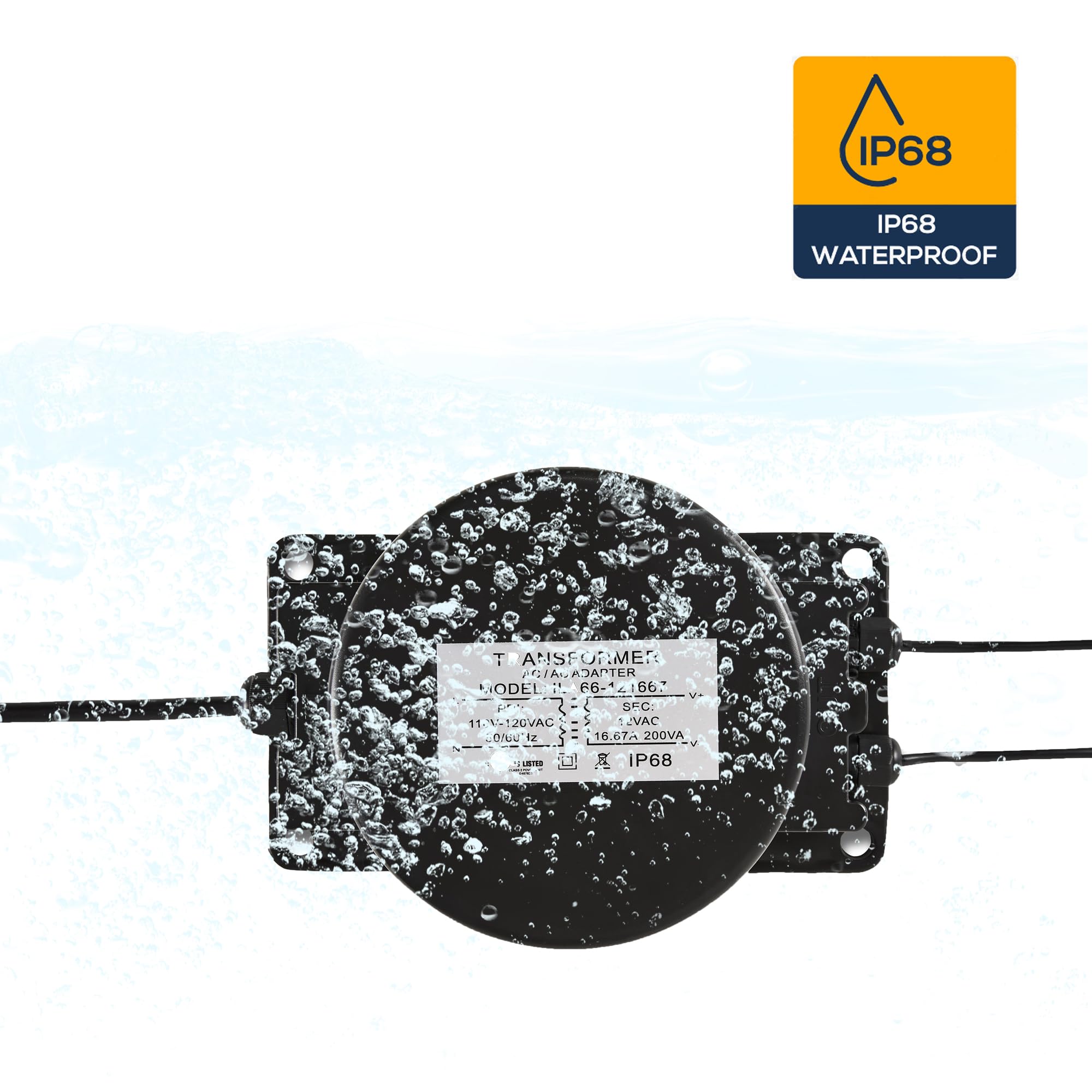 Nvmidtc Outdoor Landscape Transformer Ul Listed 110/120V To Ac 12V/16.67A, 200W Waterproof Power Supply Converter For Led Spotli