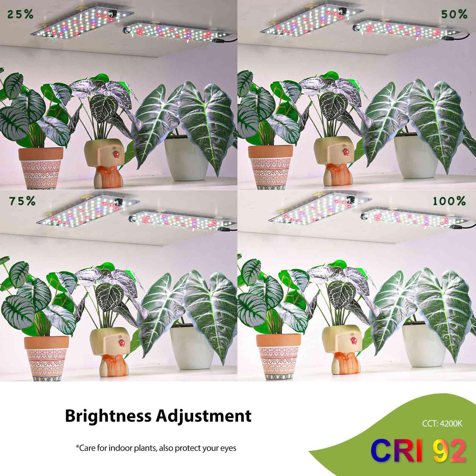 Aplant Plant Grow Light, Slim Space-Saving Grow Lights For Indoor Plants, 50W Dimmable Indoor Plant Lights With 6/12/16H Timer, Expandable Full Spectrum Grow Lamp Strip For Greenhouse, Germination