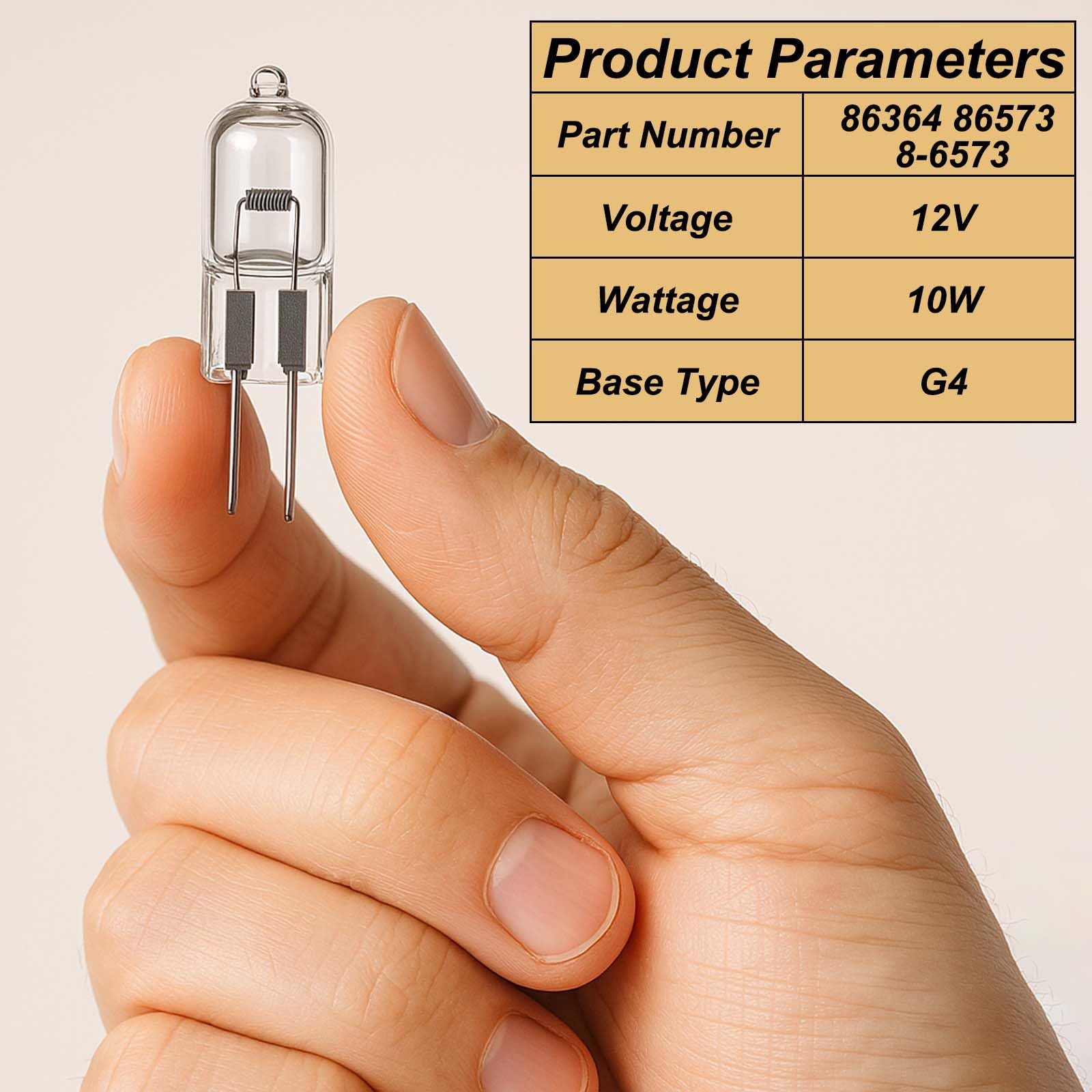 10W 12V G4 Bi-Pin Base Oven Light Bulbs For Dacor 86364 Halogen Light Bulbs,Compatible With 86573, 8-6573, De81-05142A,Replaceme