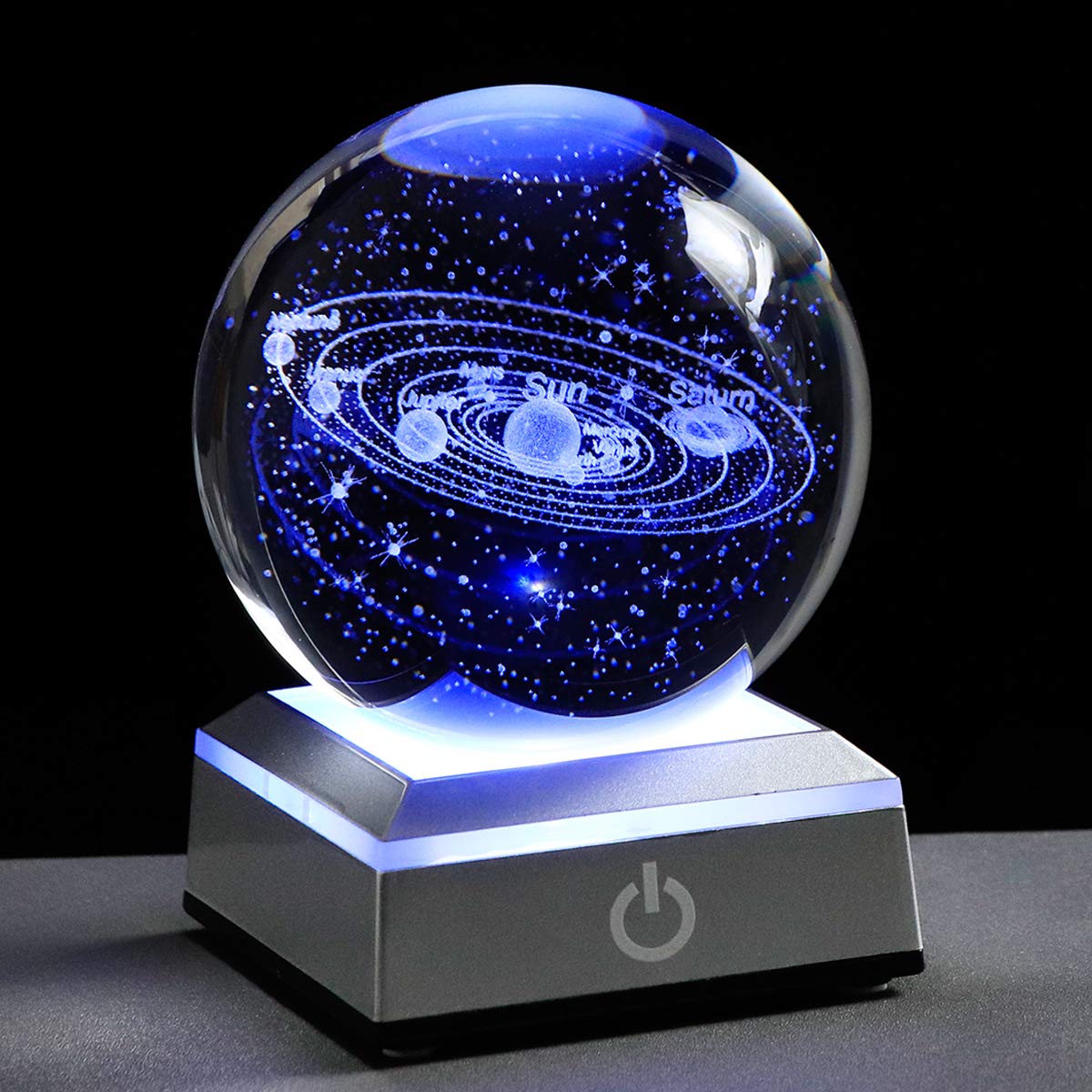 Qianwei 3D Solar System Crystal Ball – LED Light Base