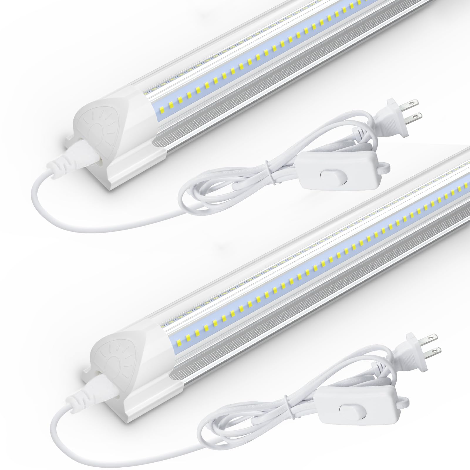 CNSUNWAY LED Shop Light 20W V-Shape T8 Tube Fixtures 1.5FT Cool White 2 Pack Model SWT80018B3060