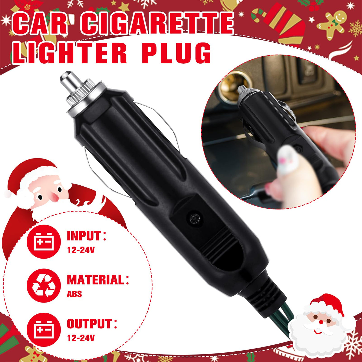 christmas lights plug into cigarette lighter Aurelema 12V LED String Lights