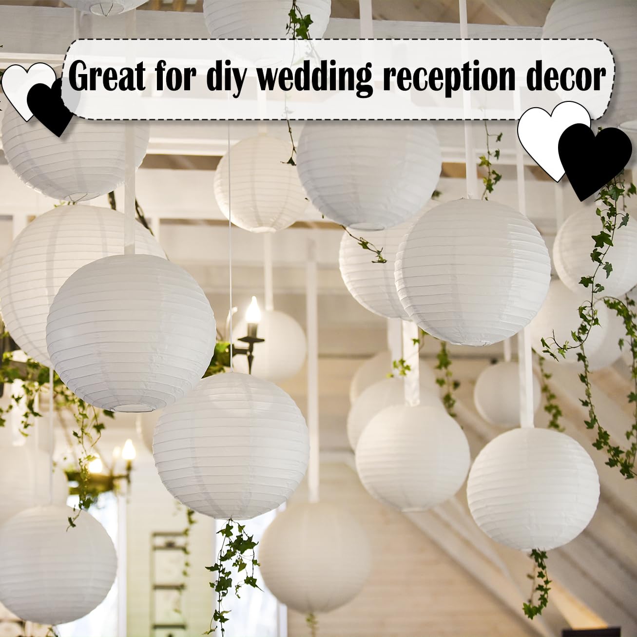 Famgee 16 Inch Hanging Chinese Japanese Paper Lanterns For Birthday Wedding Halloween Bridal Shower Christmas Festival Decoratio