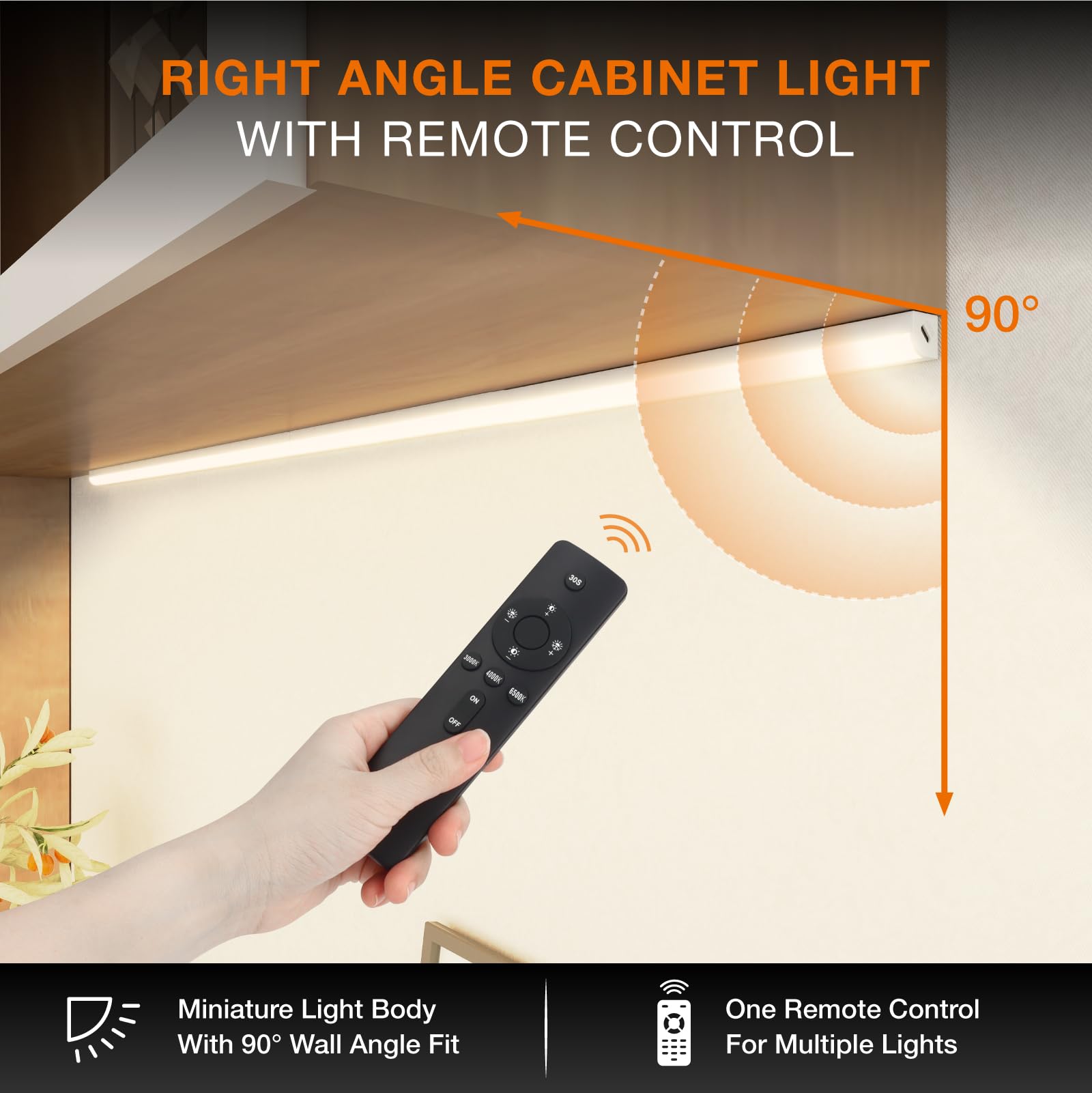 MEKKLEON Under Cabinet Lights, 80CM Magnetic Dimmable LED, USB Rechargeable, White, Model LB55, Wireless Closet & Kitchen Lighting - 2 Pack