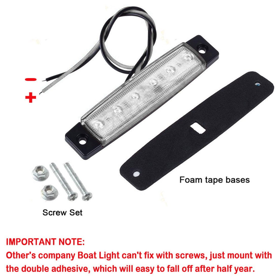 Shangyuan Led Interior Boat Lights, Utility Slim Strip Bar Light Fit Courtesy Lighting Cockpit Lights Navigation Light White (Pack Of 2)